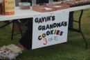 Gavin's Grandmas Cookie table at 5K run