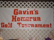 Gavin' Home Run Golf Tournament Banner